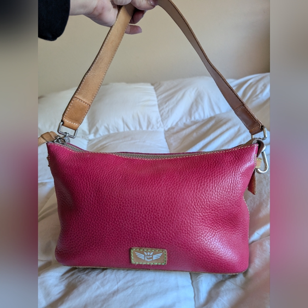 Consuela Red Pebbled Leather Bag